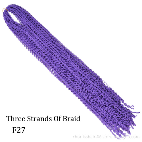 wholesale Long Pre Strenched Kinky Curly Heat Resistant Micro Crochet Braids Synthetic Hair Extension Crochet Braiding HairWomen